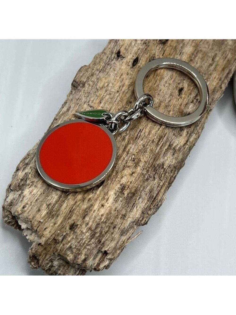 COACH Silver Orange Citrus Key Chain / Purse Fob - Picture 4 of 8